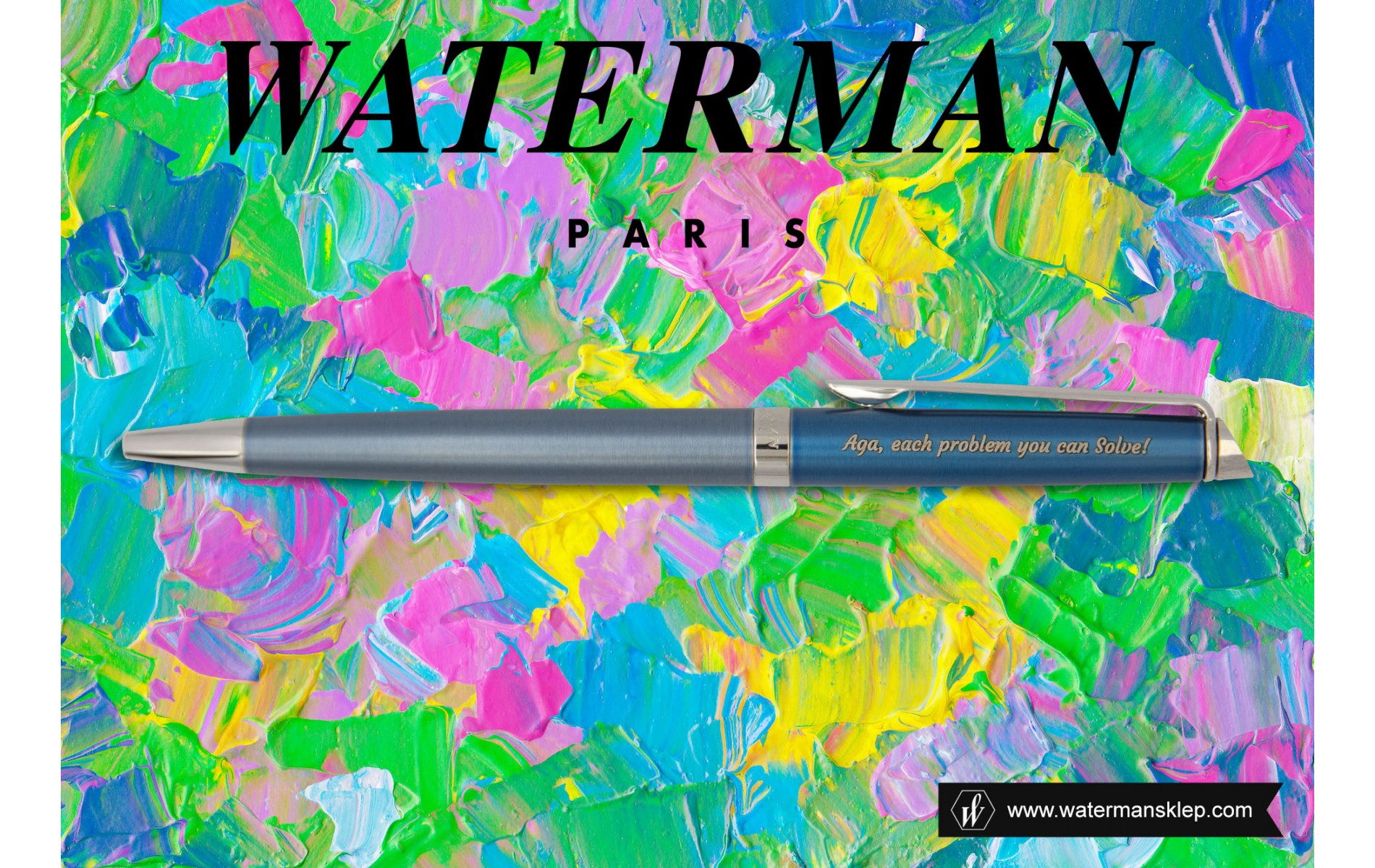  Długopis Waterman Hemisphere Sea Blue CT [2118240] z grawerem