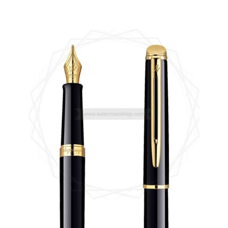Długopis i Pióro Waterman Hemisphere czarny GT w Pudełku z Grawerem [S0920670/4]