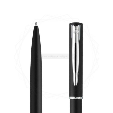 Długopis i Pióro Waterman Allure czarne matowe CT w Pudełku z Grawerem [2068192/3]